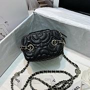 Chanel Vanity Black Rose With Chain AP219 Size 10.5x8.5x7cm - 5