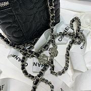 Chanel Vanity Black Rose With Chain AP219 Size 10.5x8.5x7cm - 2