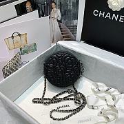 Chanel Camellia Round Clutch With Chain Size 12cm - 3
