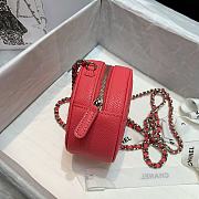 Chanel Camellia Rose Round Clutch With Chain Size 12cm - 4