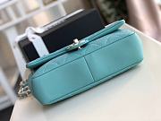 Chanel Blue Elegant Resin Double Chain Flap Bag Size 16x24x6cm - 5