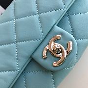 Chanel Blue Elegant Resin Double Chain Flap Bag Size 16x24x6cm - 2
