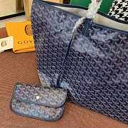 Goyard Blue Chevron St Louis PM Tote Bag with Pouch ABA02  - 3