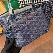 Goyard Blue Chevron St Louis PM Tote Bag with Pouch ABA02  - 2