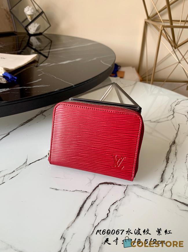 Louis Vuitton Zippy Coin Purse Bordeaux Epi Leather M60067 Size 11x8.5x2cm - 1