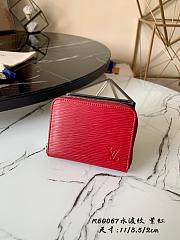 Louis Vuitton Zippy Coin Purse Bordeaux Epi Leather M60067 Size 11x8.5x2cm - 1