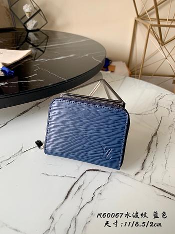 Louis Vuitton Zippy Coin Purse Ocean Blue Epi Leather M60067 Size 11x8.5x2cm