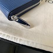 Louis Vuitton Zippy Coin Purse Ocean Blue Epi Leather M60067 Size 11x8.5x2cm - 3