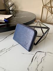 Louis Vuitton Zippy Coin Purse Ocean Blue Epi Leather M60067 Size 11x8.5x2cm - 2