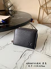 Louis Vuitton Zippy Coin Purse Black Epi Leather M60067 Size 11x8.5x2cm - 1