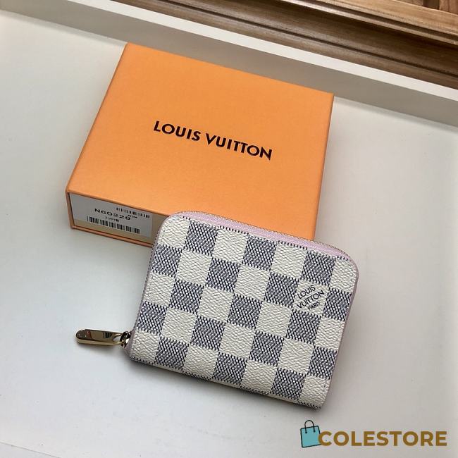 Louis Vuitton Zippy Damier Azur 60229 Size 11x8.5x2cm  - 1