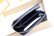 Louis Vuitton Zippy Damier Azur In Black N63070 Size 11x8.5x2cm  - 5