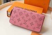 Louis Vuitton Zippy Wallet In Pink Mahina Leather M42616 Size 19x10cm - 4