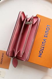 Louis Vuitton Zippy Wallet In Pink Mahina Leather M42616 Size 19x10cm - 6