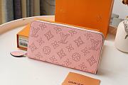 Louis Vuitton Zippy Wallet In Dusty Pink Mahina Leather M42616 Size 19x10cm - 3