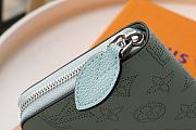 Louis Vuitton Zippy Wallet In Light Blue Mahina Leather M42616 Size 19x10cm - 2