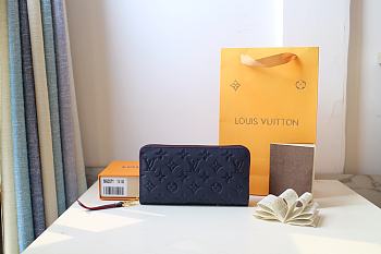 Louis Vuitton Zippy Wallet Monogram Marine Rouge Empreinte Leather M61864 Size 19x10.5x2.5cm