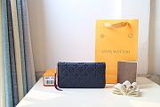 Louis Vuitton Zippy Wallet Monogram Marine Rouge Empreinte Leather M61864 Size 19x10.5x2.5cm - 5