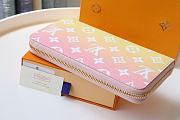 Louis Vuitton Escale Zippy Wallet Light Pink M80361 Size 19.5x10.5x2.5 cm - 3