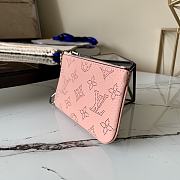 Louis Vuitton Key Pouch Mahina Leather In Pink M69508 Size 13.8X9X1.5cm - 6