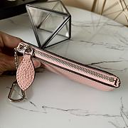 Louis Vuitton Key Pouch Mahina Leather In Pink M69508 Size 13.8X9X1.5cm - 4