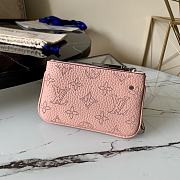 Louis Vuitton Key Pouch Mahina Leather In Pink M69508 Size 13.8X9X1.5cm - 2