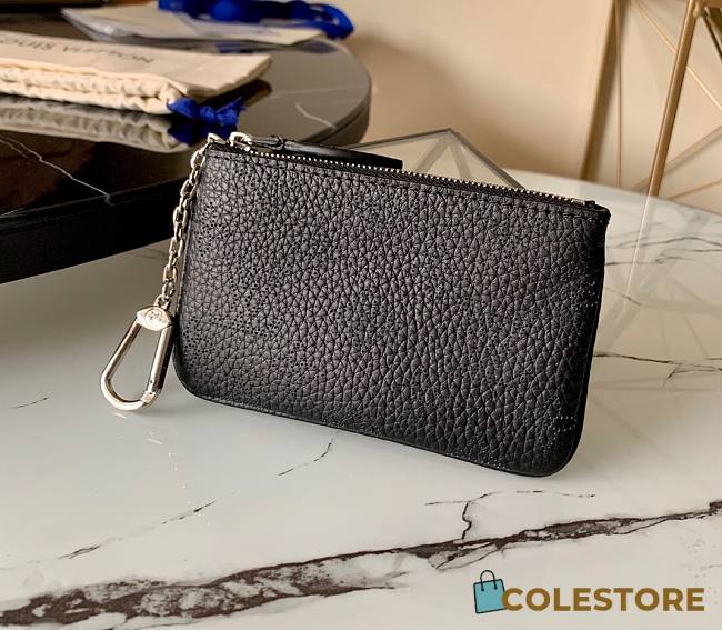 Louis Vuitton Key Pouch In Black M69508 Size 13.8X9X1.5cm - 1