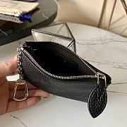 Louis Vuitton Key Pouch In Black M69508 Size 13.8X9X1.5cm - 4