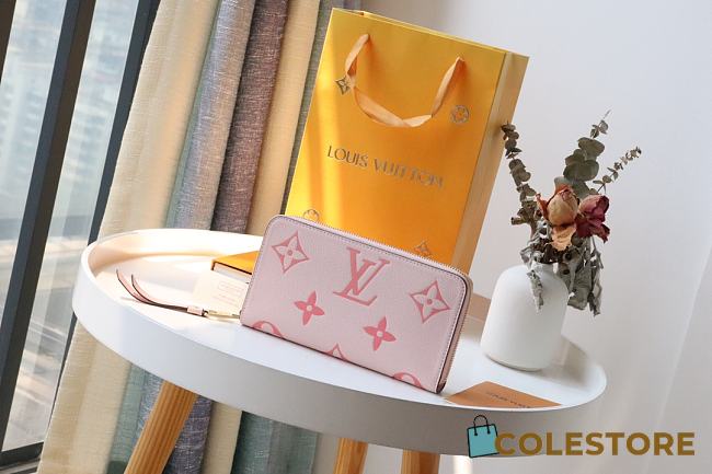 Louis Vuitton Zipper Wallet Rose Bud Pink M80402 Size 19.5x10.5x 2.5cm - 1