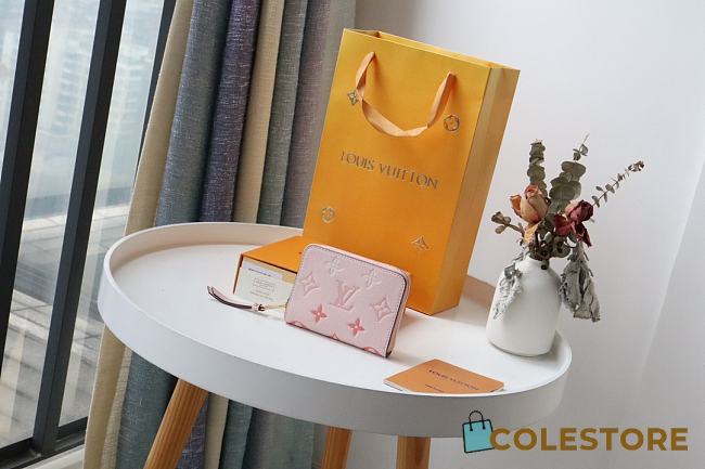 Louis Vuitton Zippy Coin Purse Pink Monogram Empreinte Leather M80408 Size 11x8.5x2cm - 1