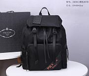 Prada Nylon Saffiano Backpack Blue Logo 1BZ031 Size 37x35x15cm - 1
