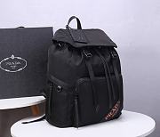 Prada Nylon Saffiano Backpack Blue Logo 1BZ031 Size 37x35x15cm - 6