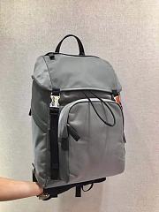 Prada Saffiano Backpack In Grey 2VZ135 Size 27x45x17cm - 6