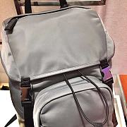 Prada Saffiano Backpack In Grey 2VZ135 Size 27x45x17cm - 4