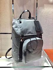 Prada Saffiano Backpack In Grey 2VZ135 Size 27x45x17cm - 2
