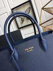 Prada Saffiano Leather In Ocean Blue Bag PR153 Size 33.5x24x9cm - 4
