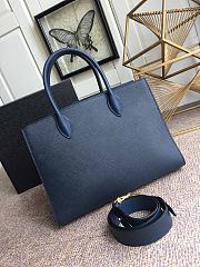 Prada Saffiano Leather In Ocean Blue Bag PR153 Size 33.5x24x9cm - 6