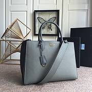 Prada Saffiano Leather In Grey Bag PR153 Size 33.5x24x9cm - 1