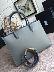 Prada Saffiano Leather In Grey Bag PR153 Size 33.5x24x9cm - 4