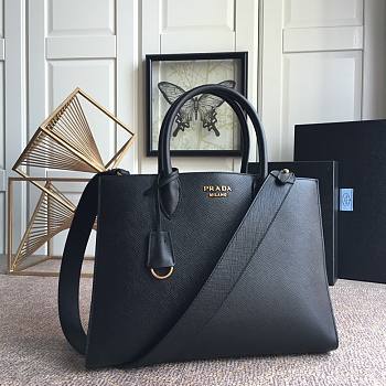 Prada Saffiano Leather In Black Bag PR153 Size 33.5x24x9cm