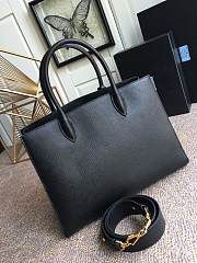 Prada Saffiano Leather In Black Bag PR153 Size 33.5x24x9cm - 6