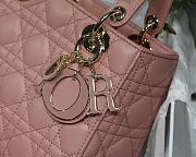 Lady Dior My ABC Blush Cannage Lambskin In Pink M0538 Size 20cm - 5