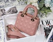 Lady Dior My ABC Blush Cannage Lambskin In Pink M0538 Size 20cm - 4