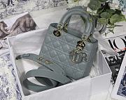 Lady Dior My ABC Blush Cannage Lambskin In Grey M0538 Size 20cm - 1