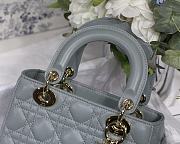 Lady Dior My ABC Blush Cannage Lambskin In Grey M0538 Size 20cm - 4