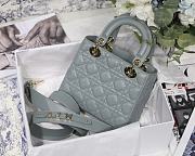 Lady Dior My ABC Blush Cannage Lambskin In Grey M0538 Size 20cm - 5