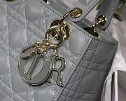Lady Dior My ABC Blush Cannage Lambskin In Grey M0538 Size 20cm - 6