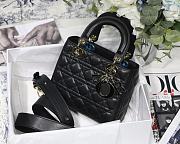 Lady Dior My ABC Blush Cannage Lambskin In Balck M0538 Size 20cm - 1