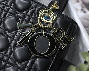 Lady Dior My ABC Blush Cannage Lambskin In Balck M0538 Size 20cm - 6