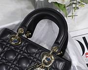 Lady Dior My ABC Blush Cannage Lambskin In Balck M0538 Size 20cm - 4
